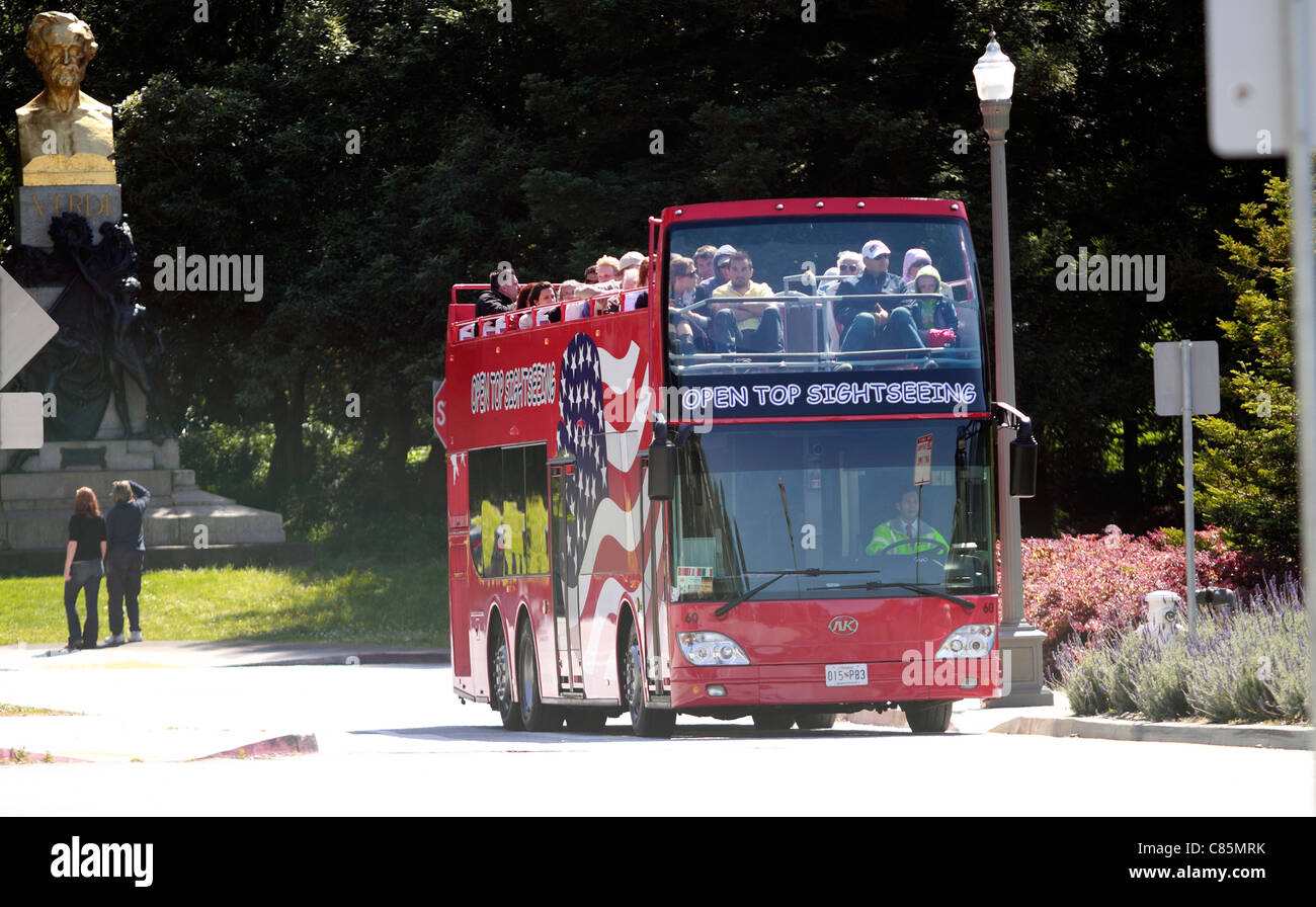 Open Top Bus Tour of San Francisco outside the California Academy of