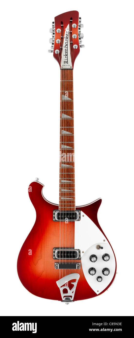 Rickenbacker 330 12 string guitar with fireglo body Stock Photo