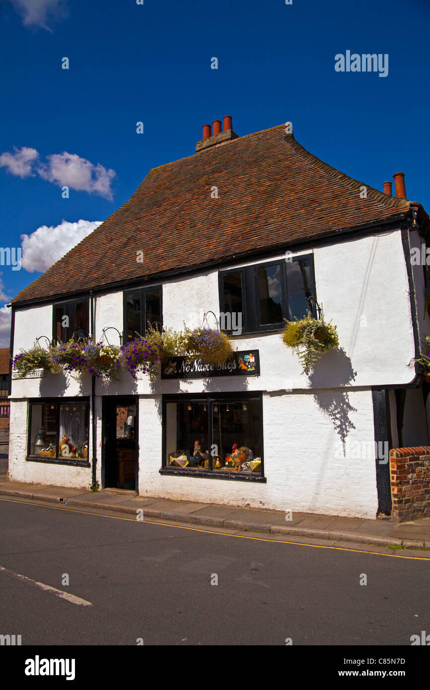 The No Name Shop Building in No Name Street in Sandwich, Kent in