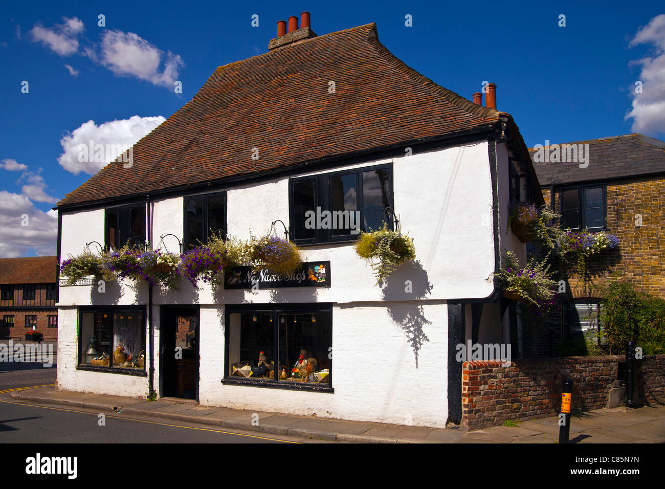 The No Name Shop Building in No Name Street in Sandwich, Kent in