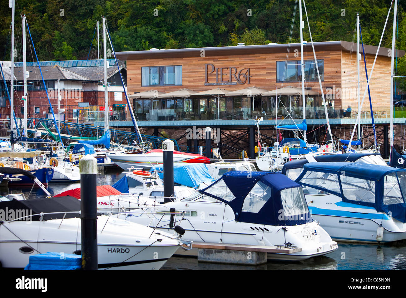Exterior pier 64 penarth marina south wales hires stock photography