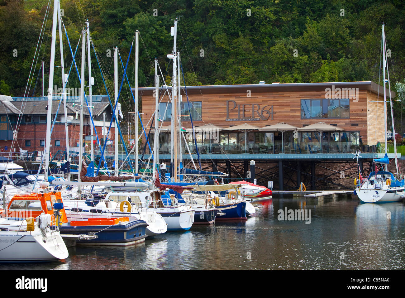 Food pier 64 penarth marina south wales hires stock photography and