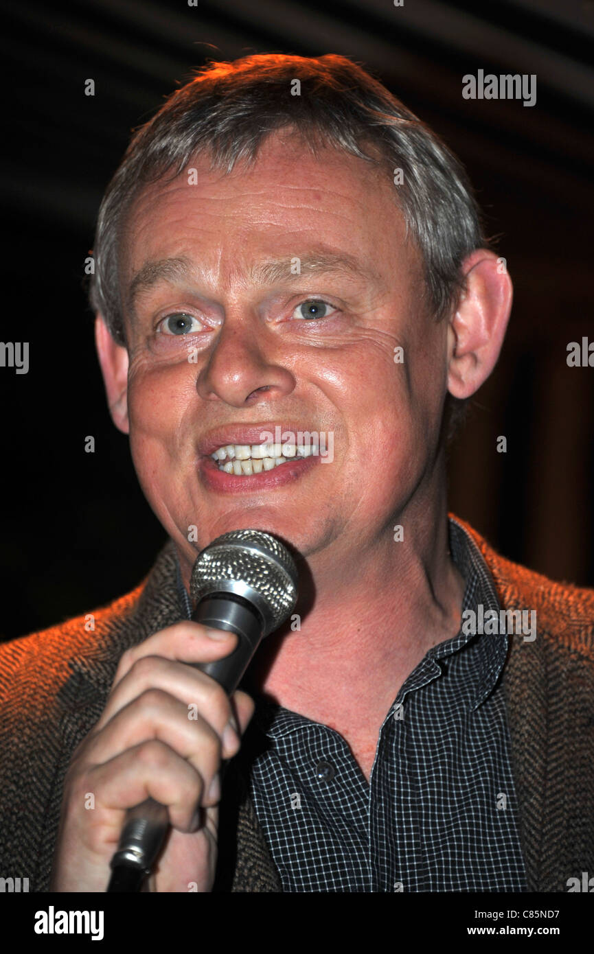 UK, Actor Martin Clunes opens an Enchanted Floodlit Garden walk at