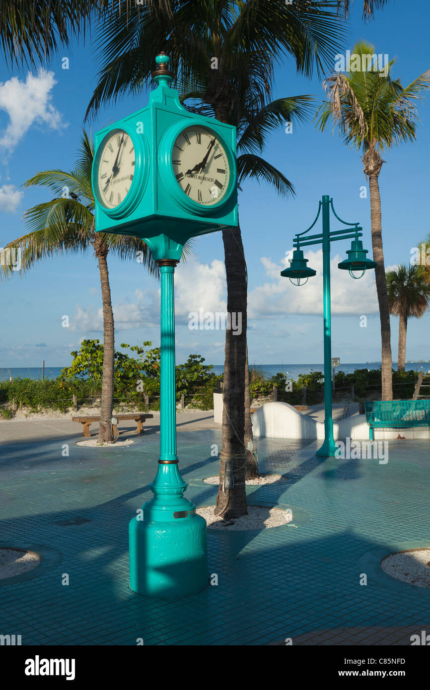Time Square, Fort Myers Beach, FL, USA Stock Photo