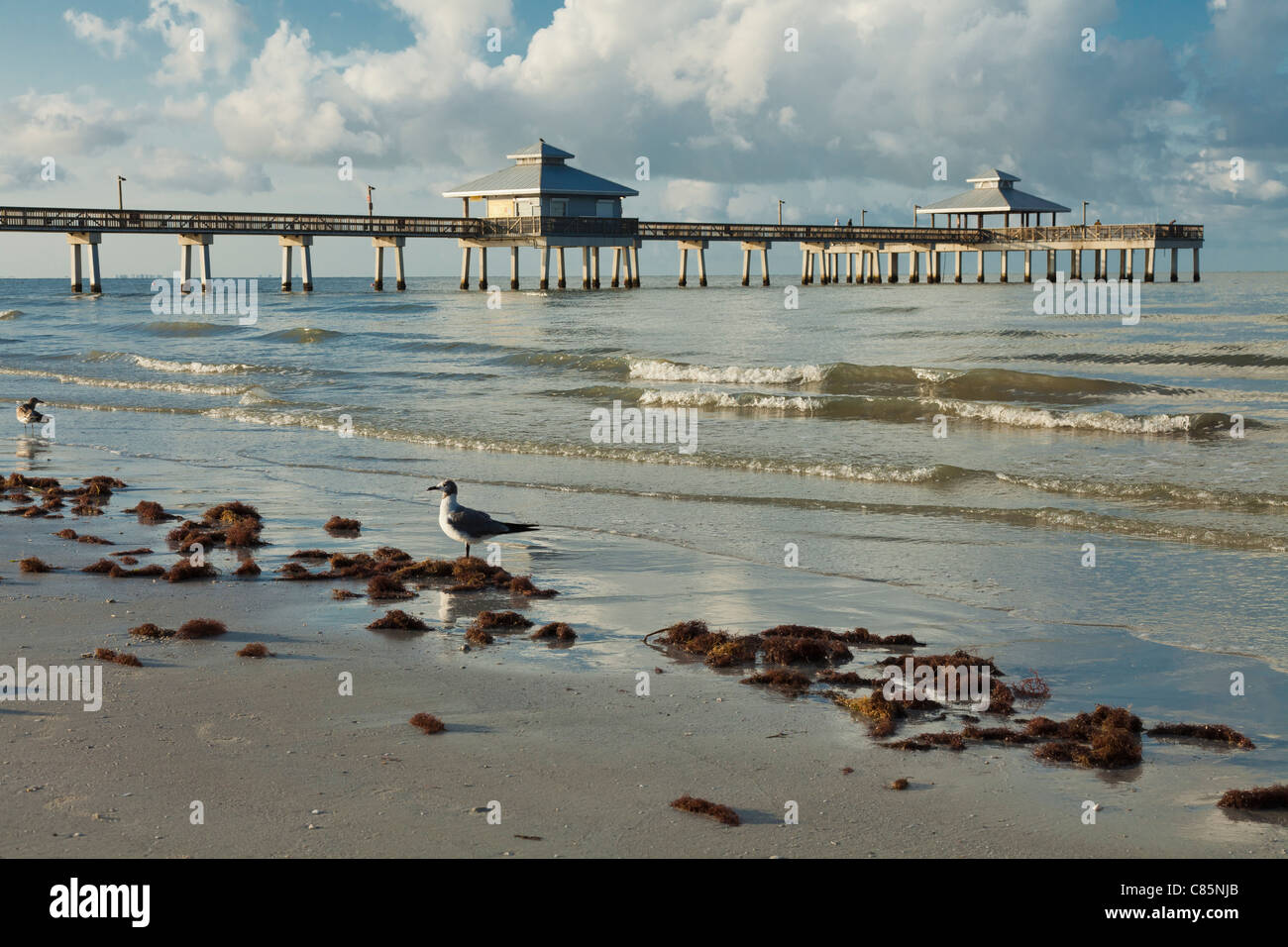 Fishing Pier, Fort Myers Beach, FL, USA Stock Photo