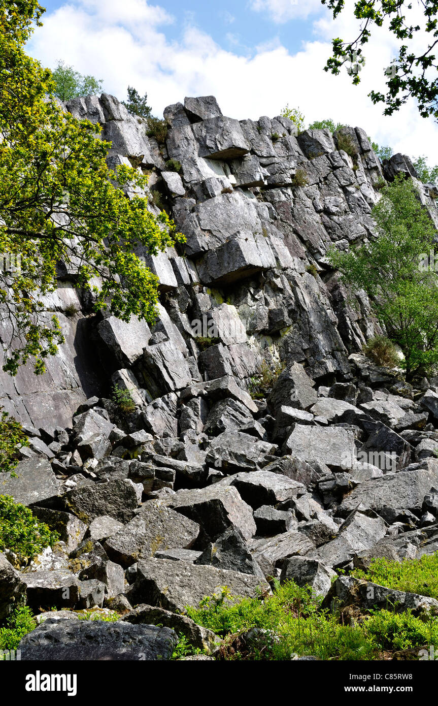 Fosse Arthour, geological & climbing site in the Normandy (Manche department, France). Stock Photo