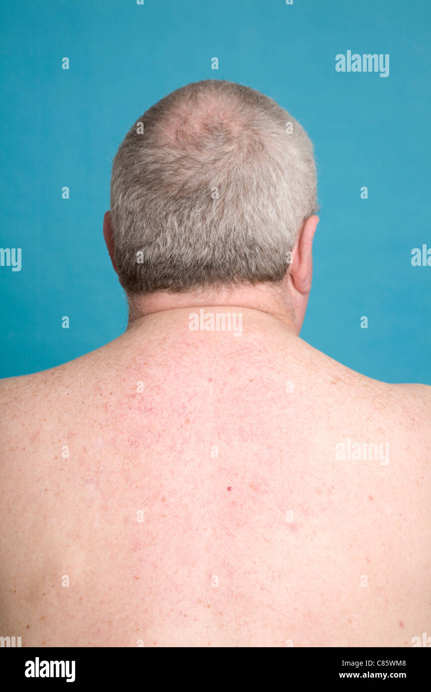 Back of an Adult Male Stock Photo