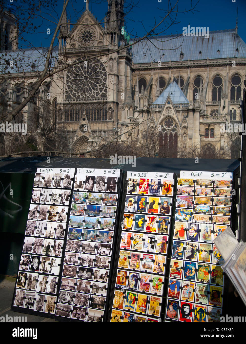 Notre Dame Cathedral and gift shop. Paris, France, Europe Stock Photo -  Alamy