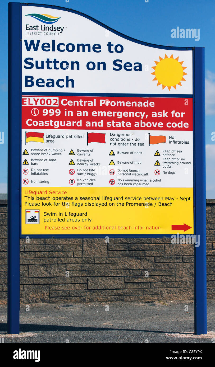 The Beach At Sutton On Sea Welcome To Sutton On Sea Stock Photo Alamy