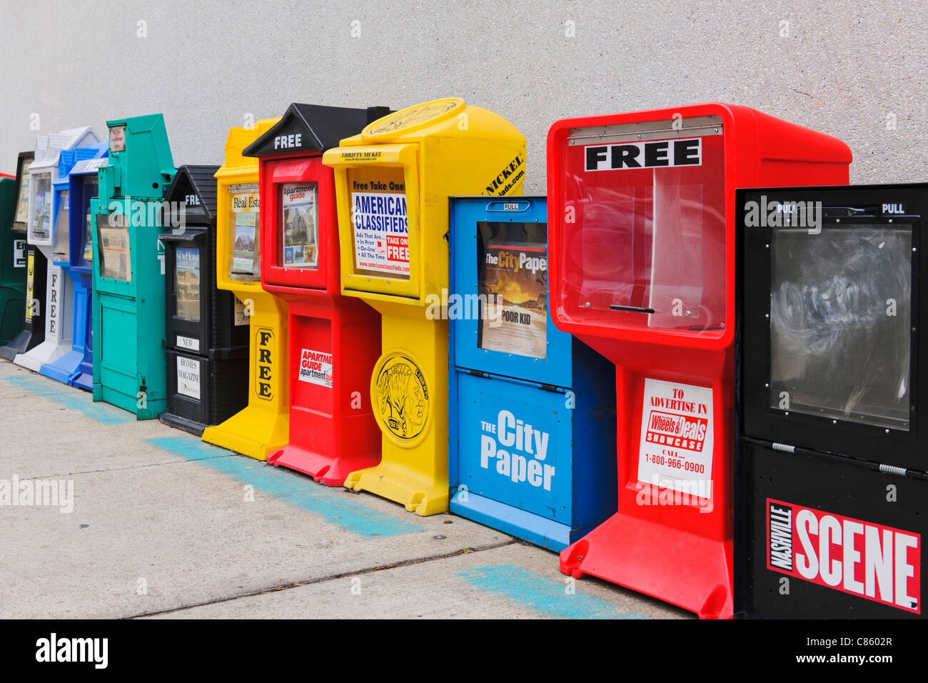 Newspaper/magazine honor box rack free vending machine 