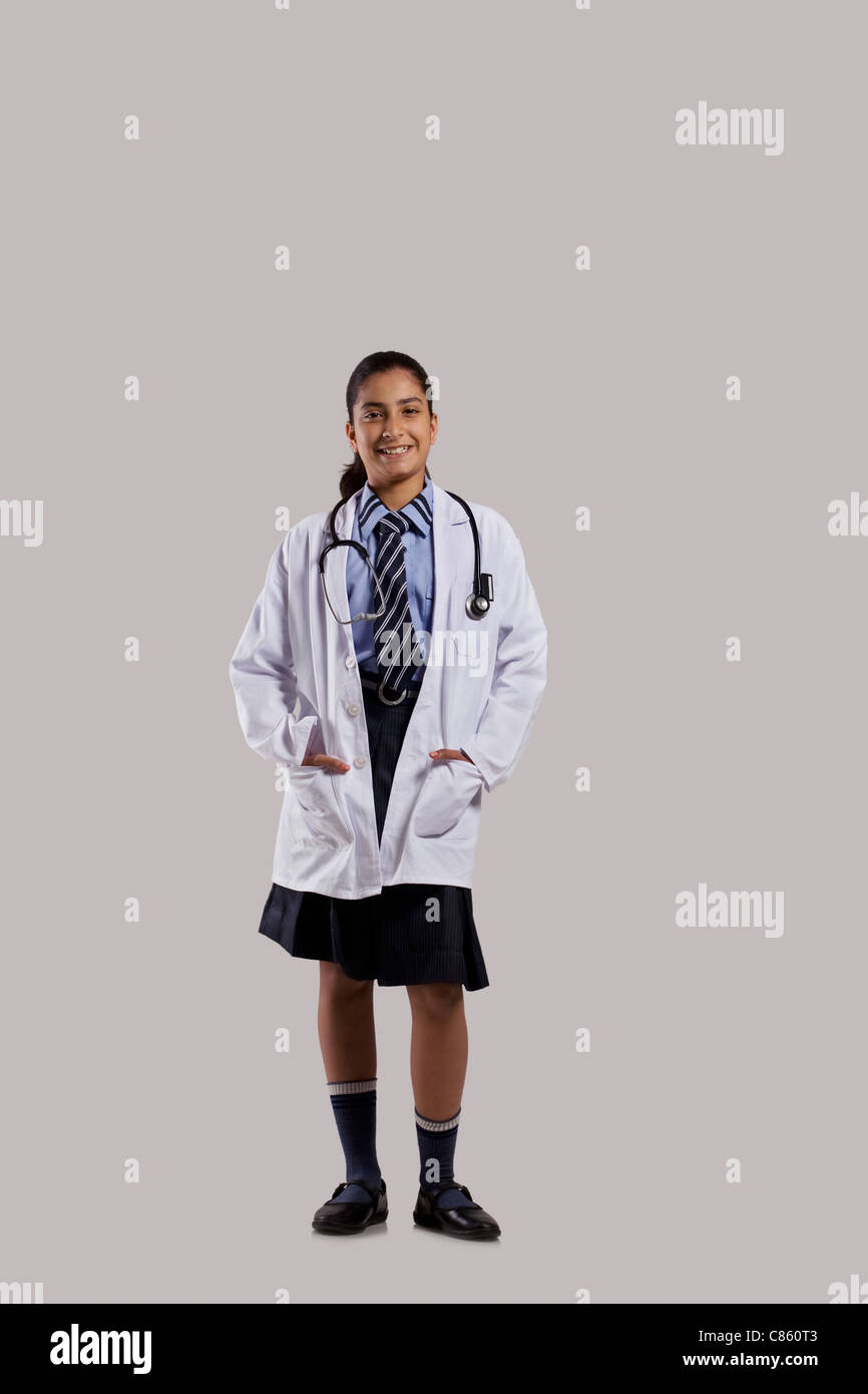 School uniform girl full length skirt hi-res stock photography and ...