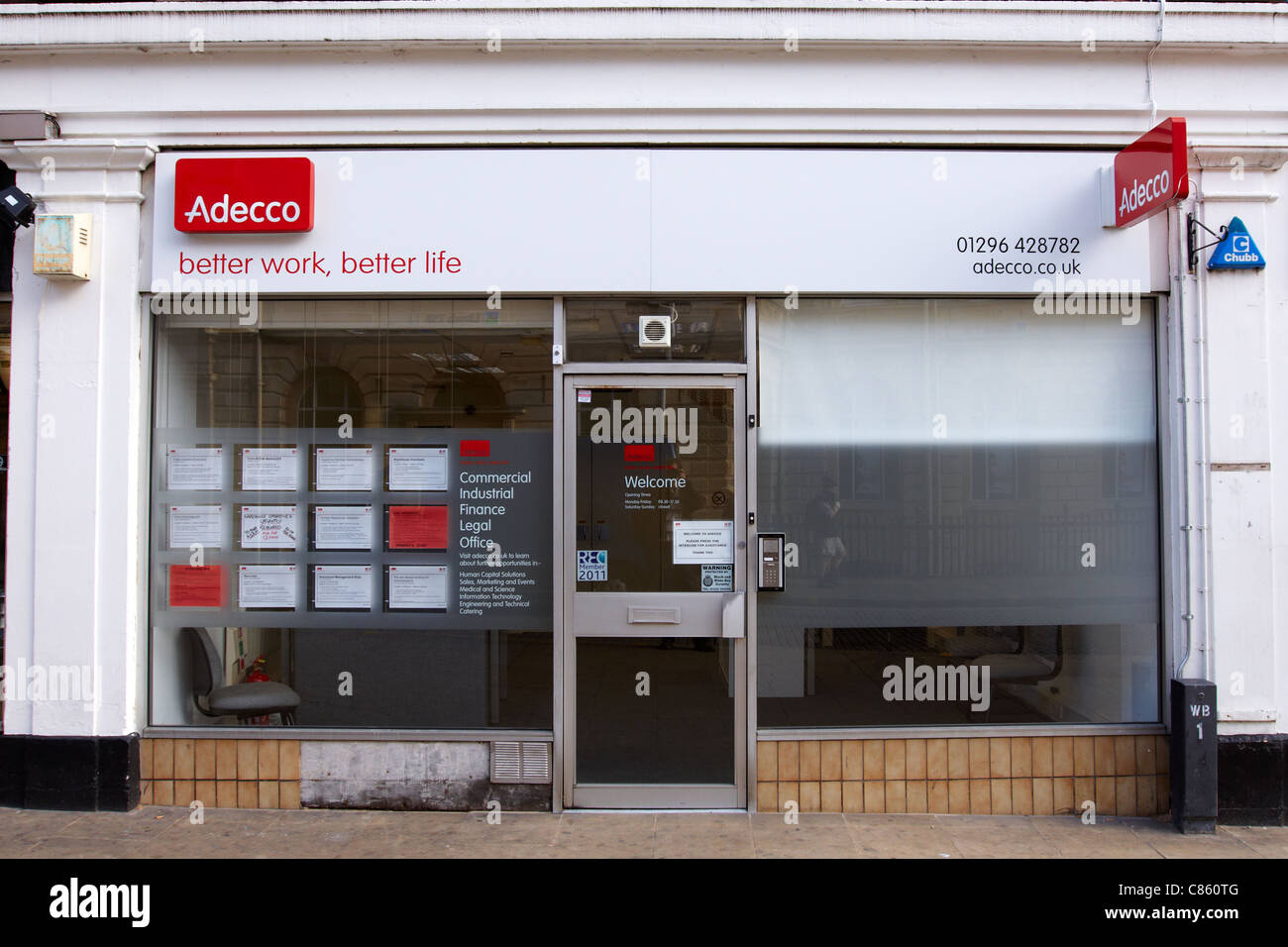 A general view of a branch of the Adecco recruitment agency in 