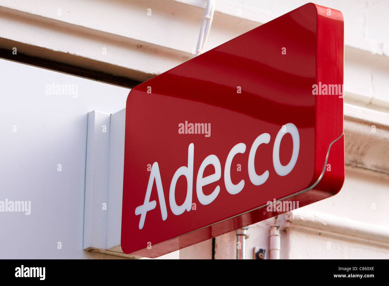 A general view of a branch of the Adecco recruitment agency in 