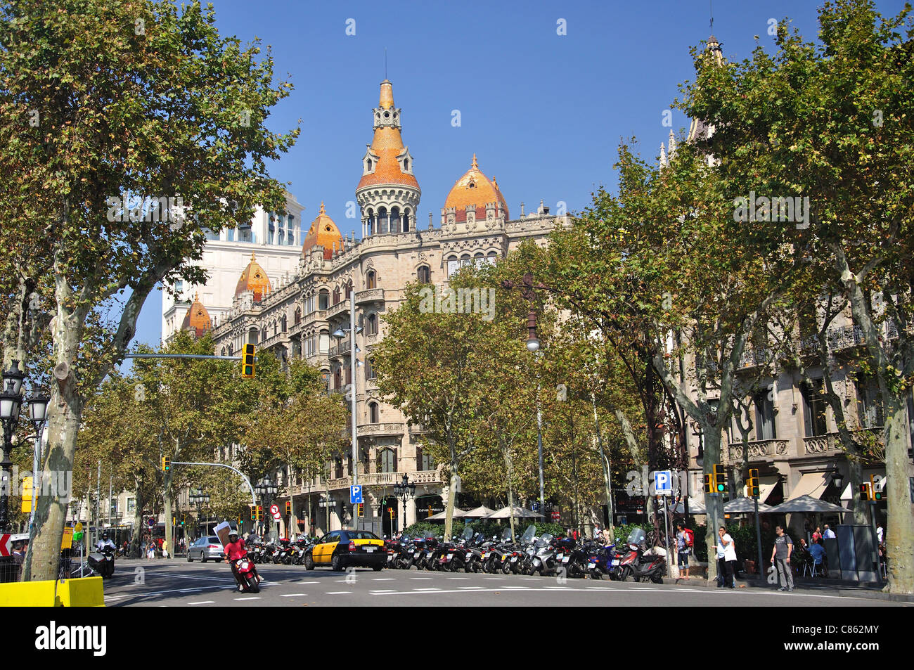 Passeig de Gracia, Barcelona, Province of Barcelona, Catalonia, Spain Stock Photo