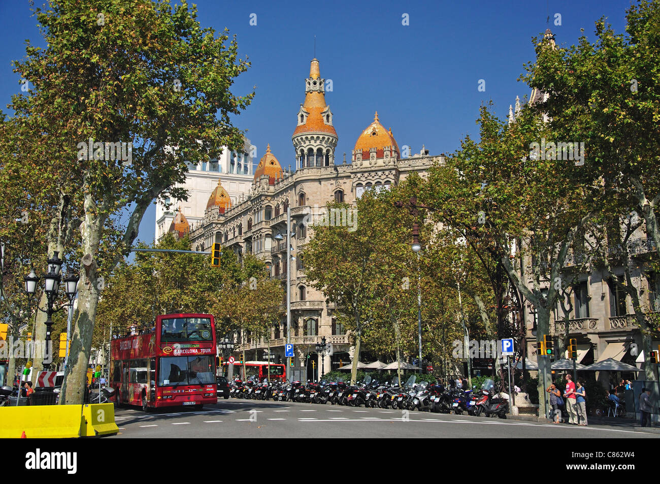 Passeig de Gracia, Barcelona, Province of Barcelona, Catalonia, Spain Stock Photo