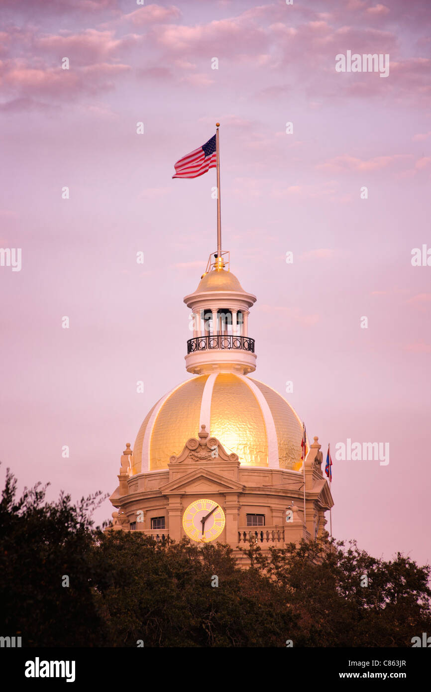 City Hall dome detail, Savannah Stock Photo - Alamy