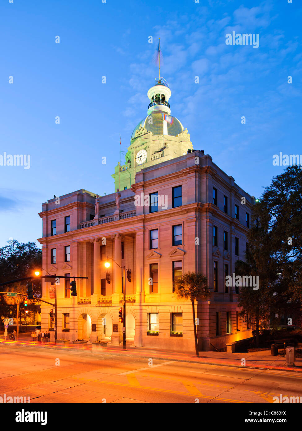 City Hall, Savannah Stock Photo Alamy