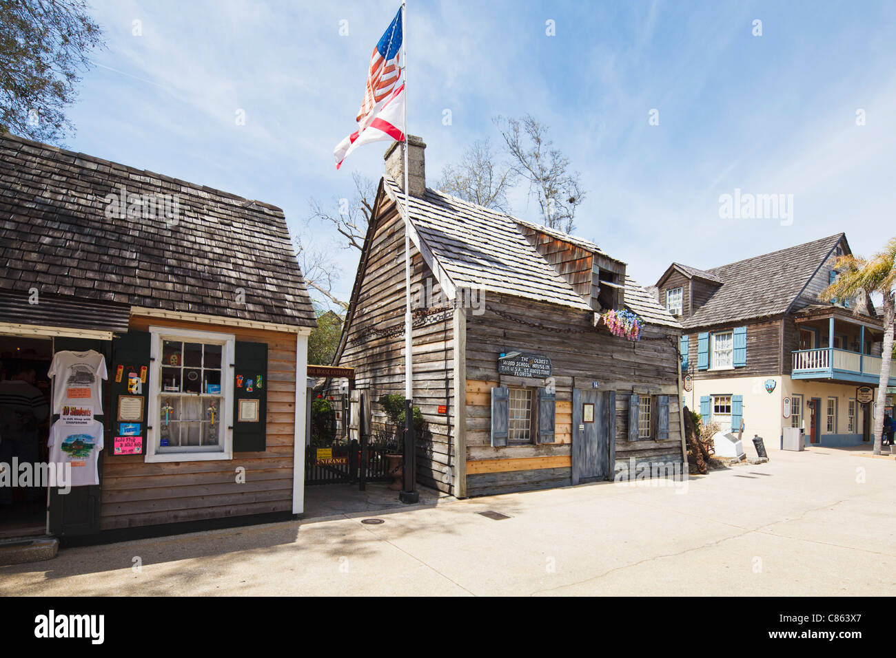 Oldest wooden school house, St Augustine Stock Photo