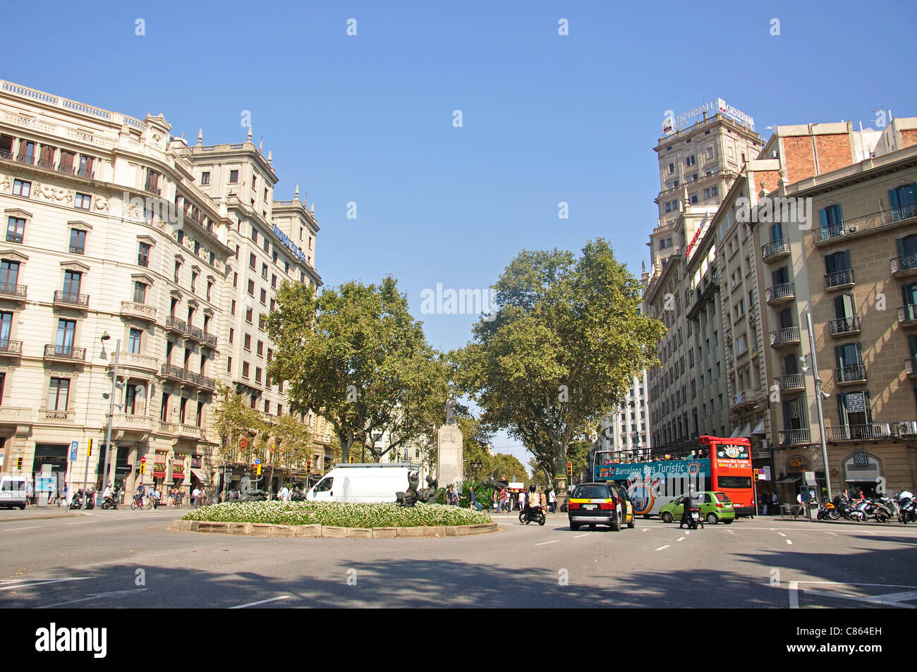 Rambla Catalunya, Barcelona, Province of Barcelona, Catalonia, Spain Stock Photo