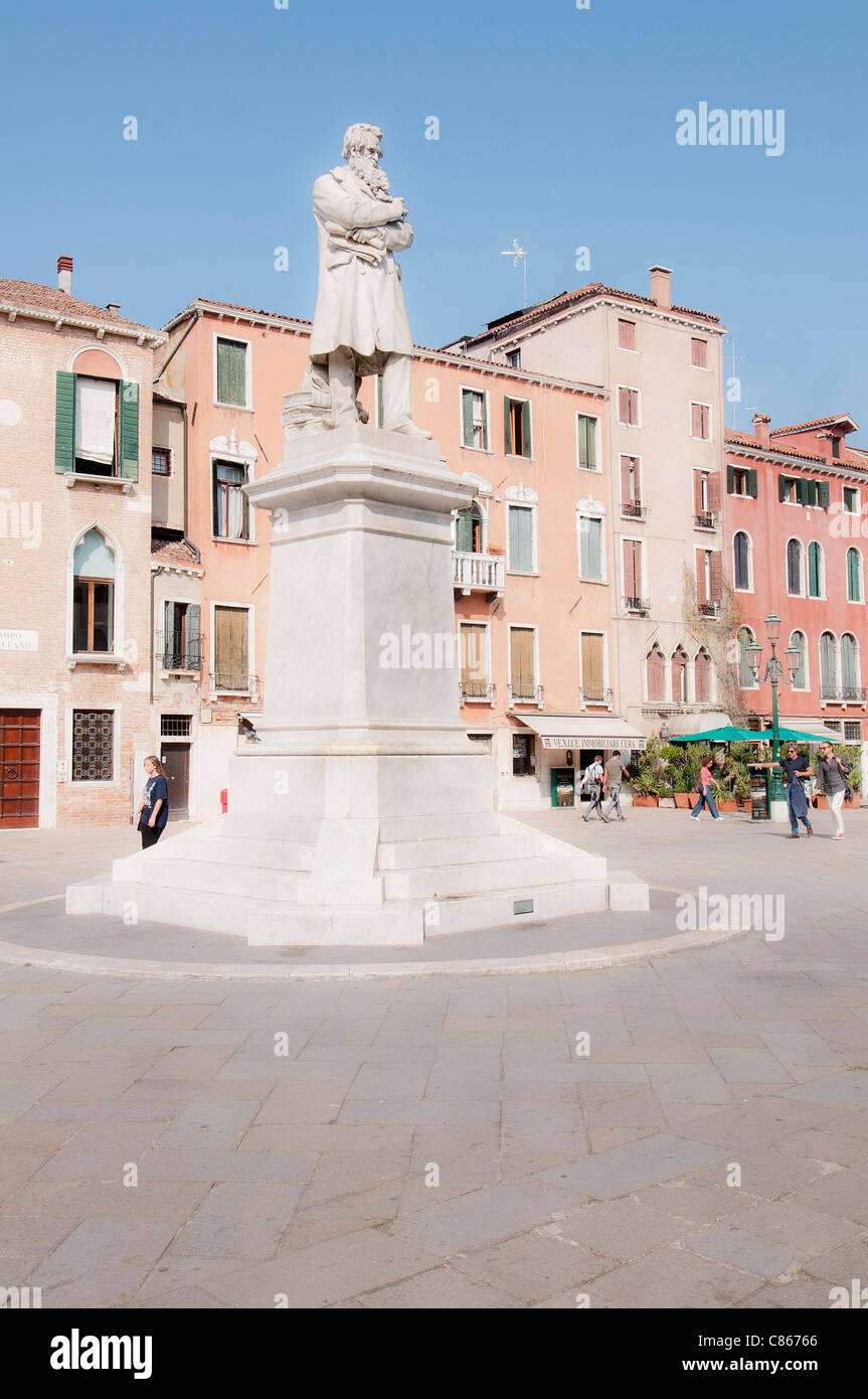 Niccolo Tommaso statue in Venice Stock Photo