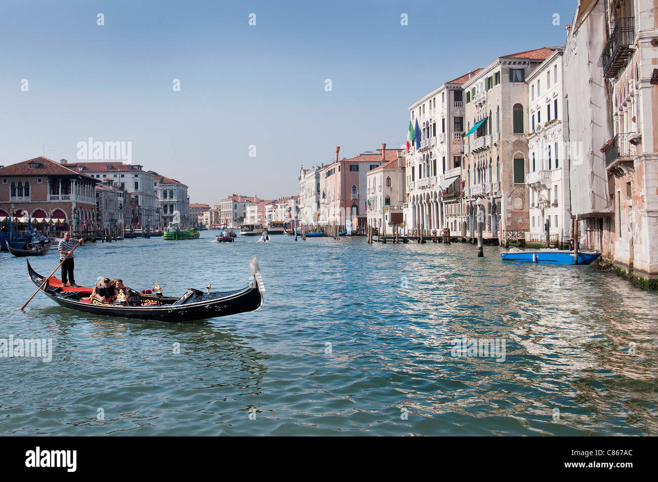 a gondola in the gran canal Stock Photo