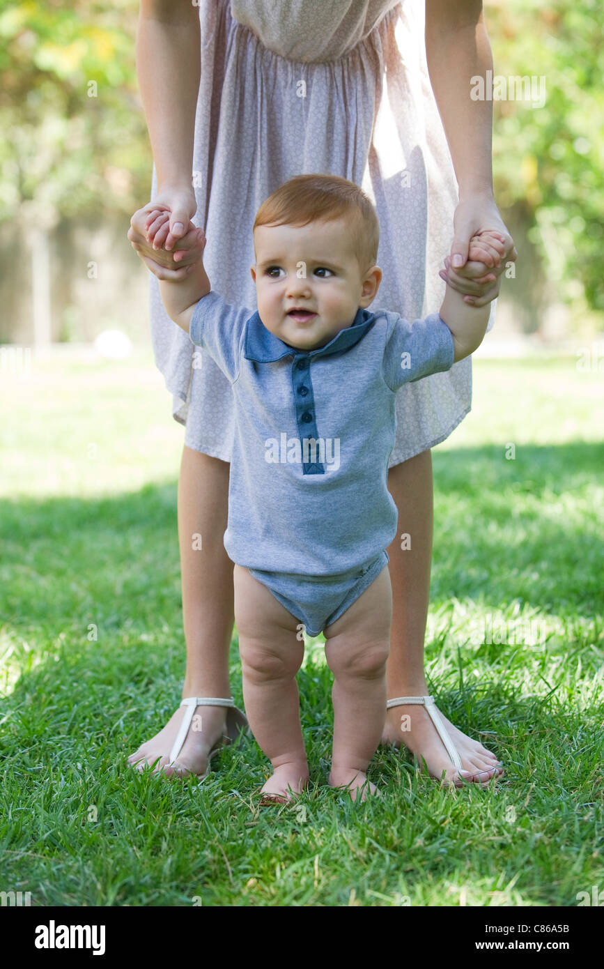 Young Boy Standing Hands Behind High Resolution Stock Photography and