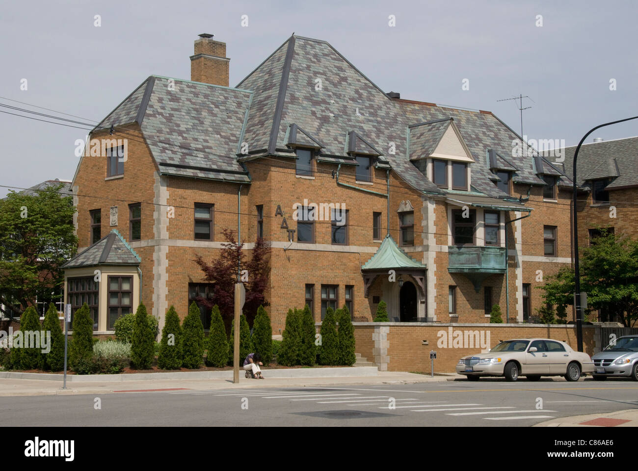 Fraternity House, University of Illinois, Urbana, Illinois, USA Stock Photo