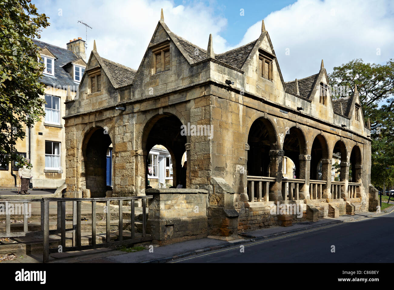 Chipping Campden Market Hall. The ancient market hall at Chipping Campden Cotswolds England dating back to 1627 Stock Photo