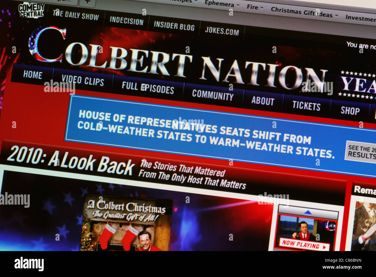 Christmas on The Colbert Report on Comedy Central Stock Photo