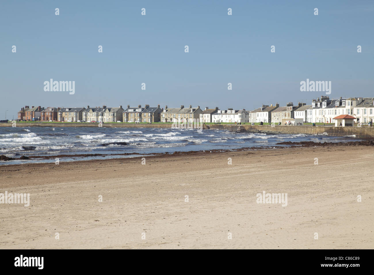 South Beach in the seaside town of Troon, South Ayrshire, Scotland, UK Stock Photo