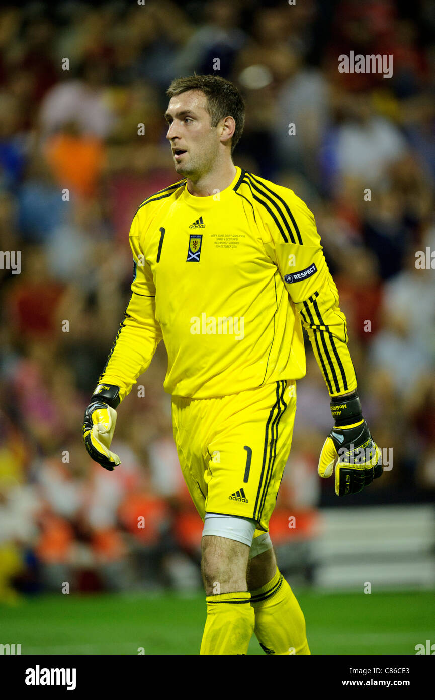 Allan McGregor of Scotland Stock Photo