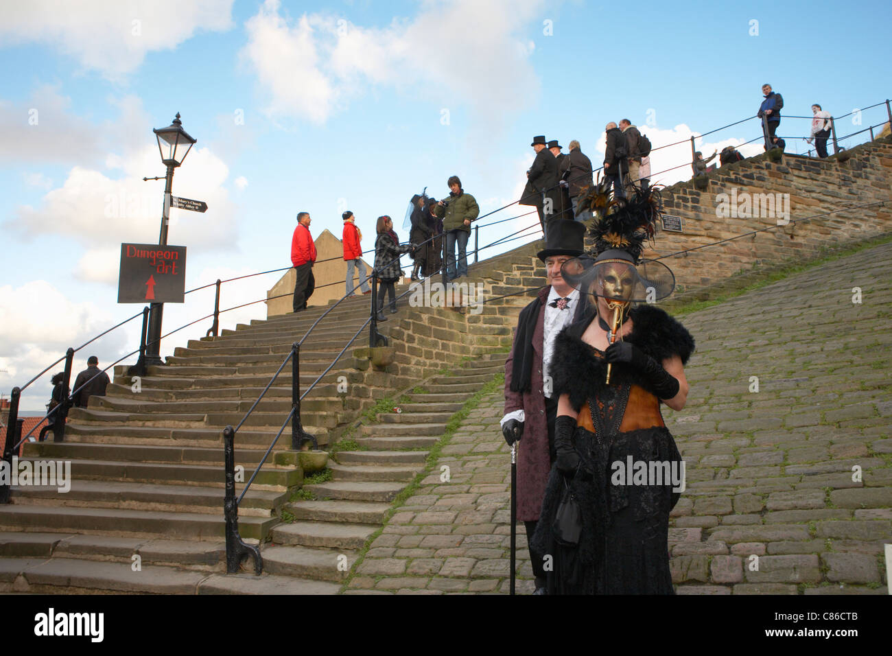 WHITBY; GOTHS AT THE GOTH WEEKEND Stock Photo