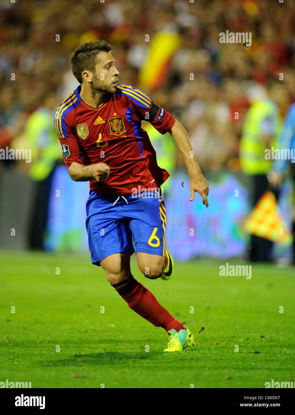 Jordi Alba of Spain Stock Photo