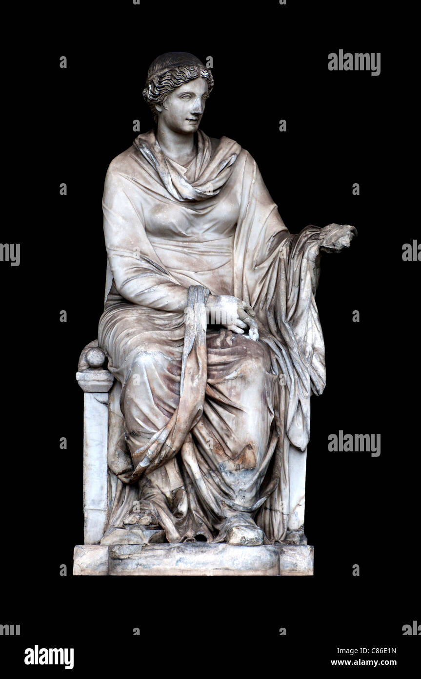 Statue of Hygieia in Pincio's Nymphaeum, Rome Italy Stock Photo
