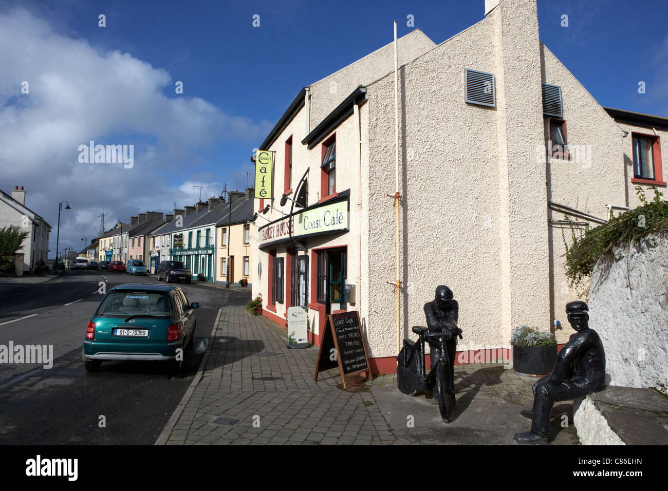 main street in easkey village county sligo republic of ireland Stock
