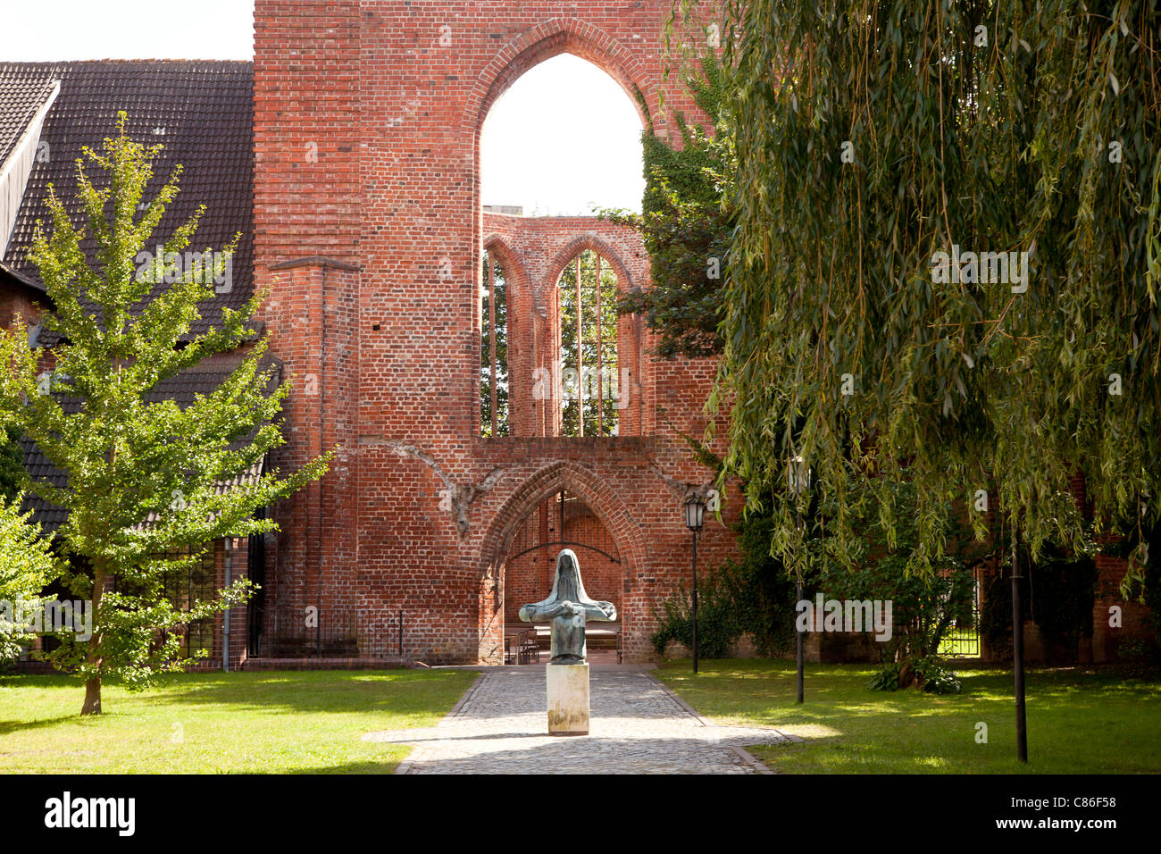 ruin of St.Johannis church at the Johanniskloster, a former Franciscan Monastery in the Hanseatic City of Stralsund,  Germany Stock Photo