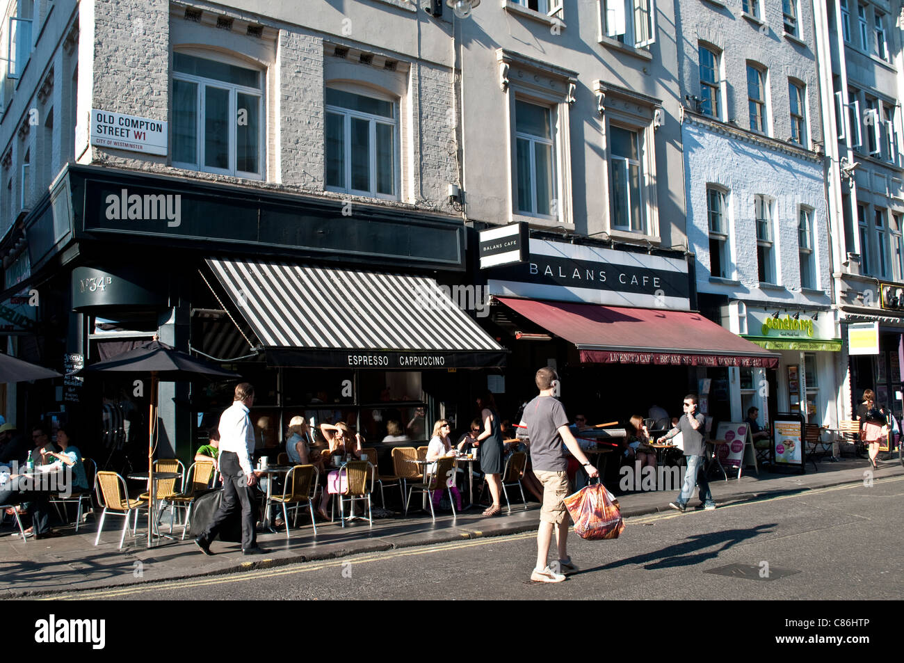 Cafebars on Old Compton Street, London, United Kingdom Stock Photo Alamy