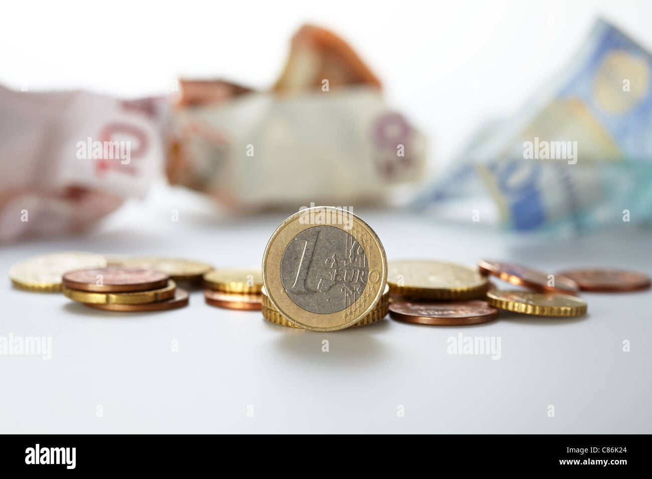 One euro coin new hi-res stock photography and images - Alamy