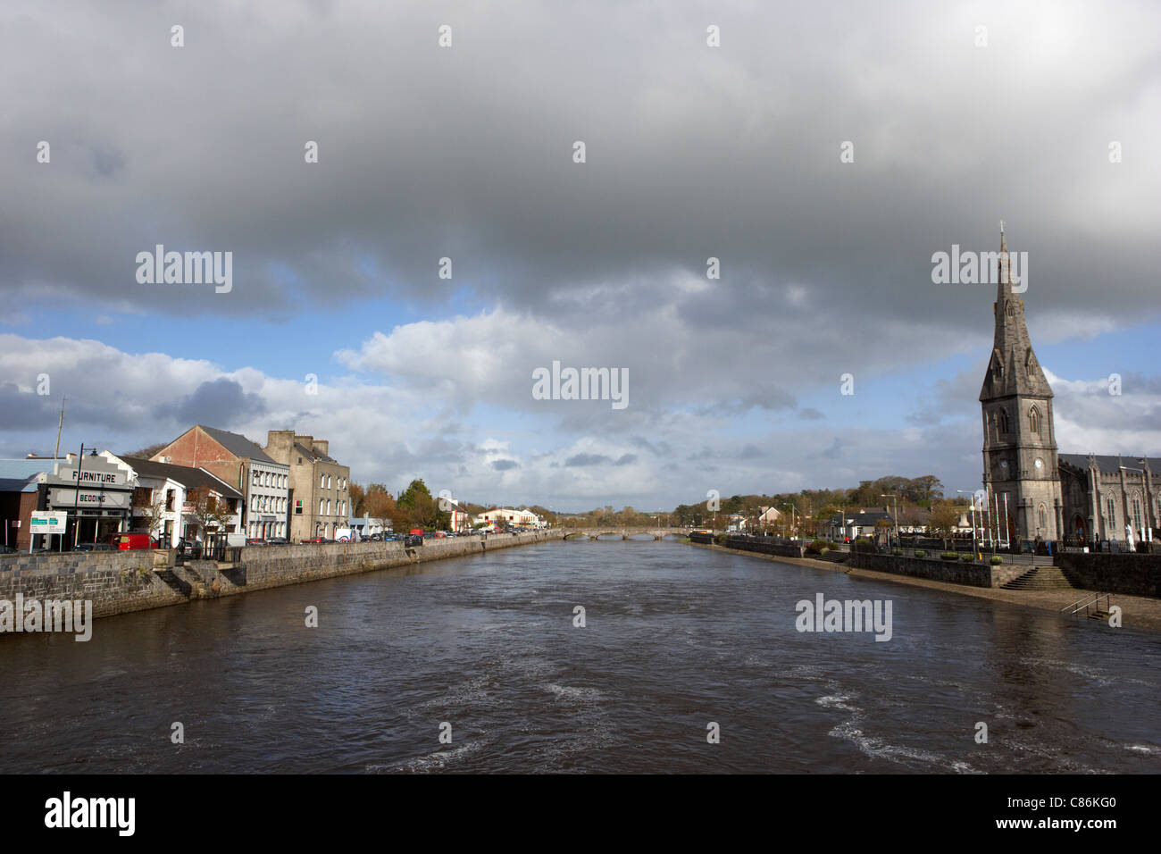 the river moy flowing through the centre of ballina county mayo