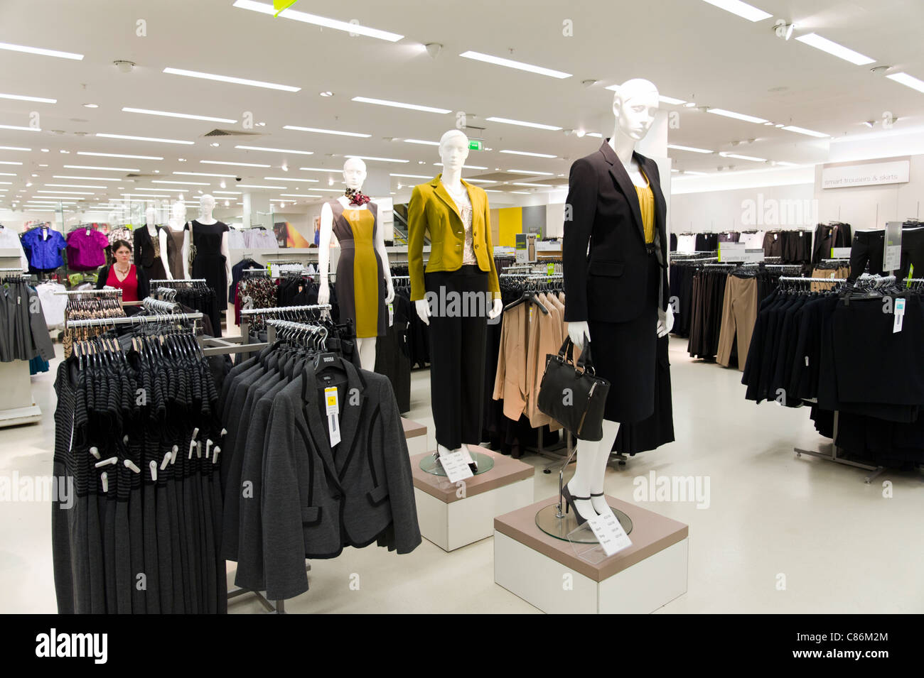 Marks and Spencer women's clothes section, London, England, UK Stock Photo