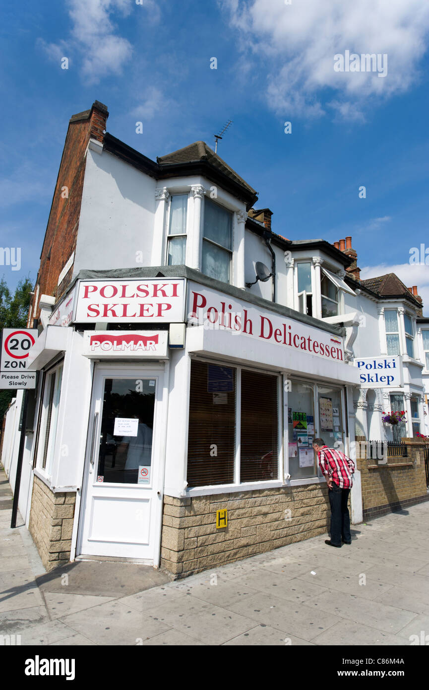 Polish shop in South Tottenham, London, UK Stock Photo