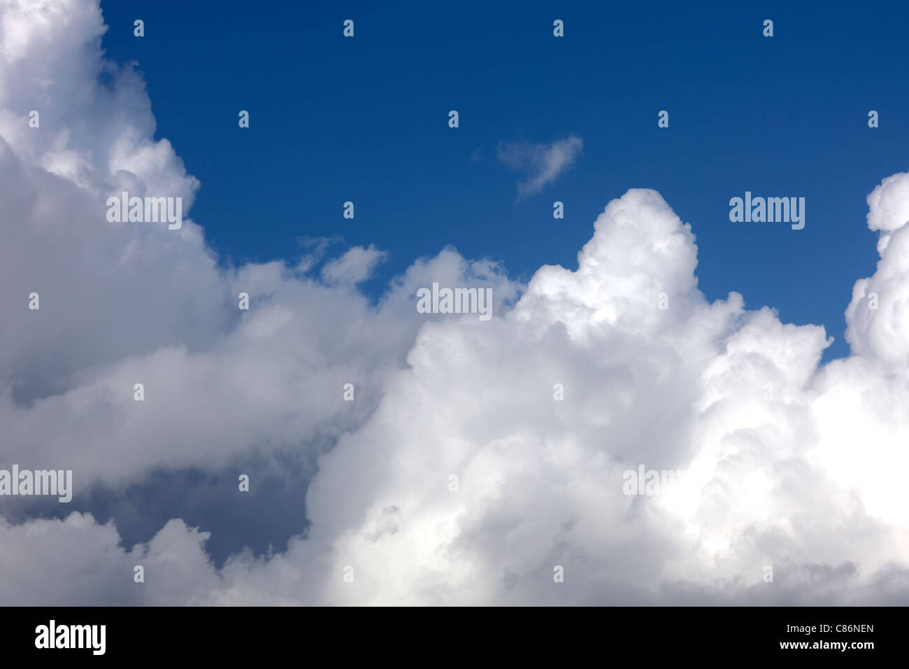 Blue sky with white clouds Stock Photo - Alamy