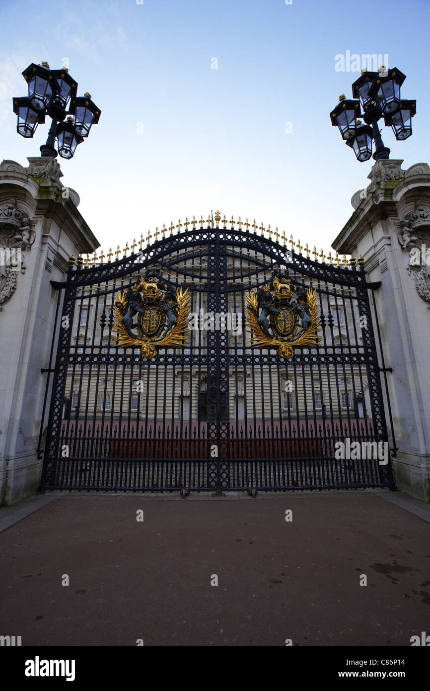 The central gate of the palace with the golden symbols of empire Stock Photo