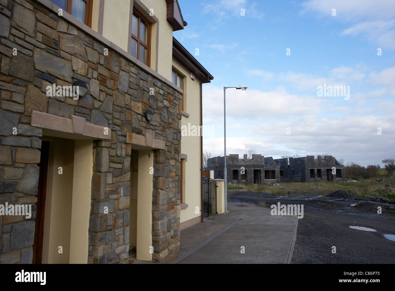 ghost estate unfinished empty homes houses housing estate county mayo