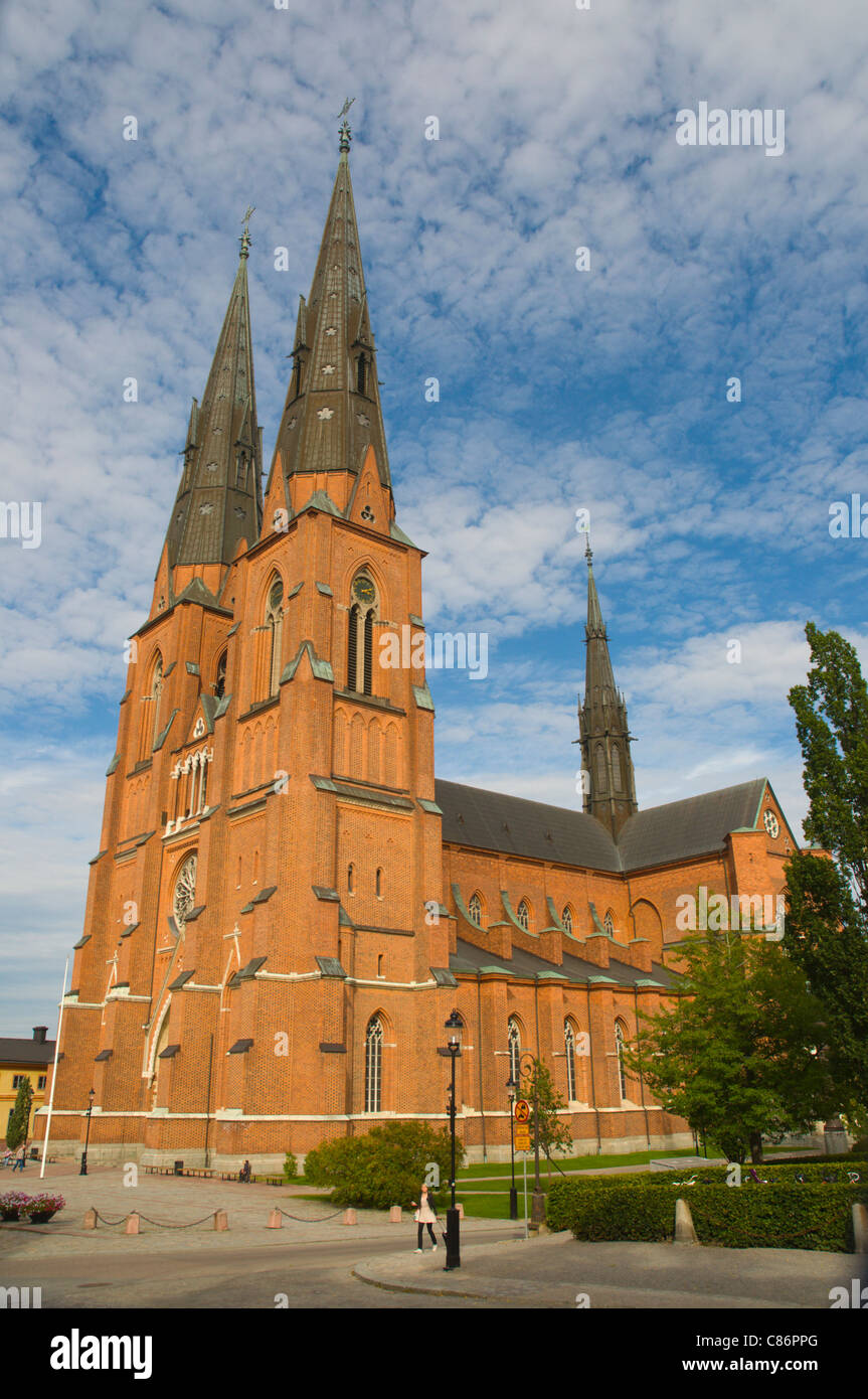 Domkyrka cathedral Uppsala city Svealand province Sweden Europe Stock Photo