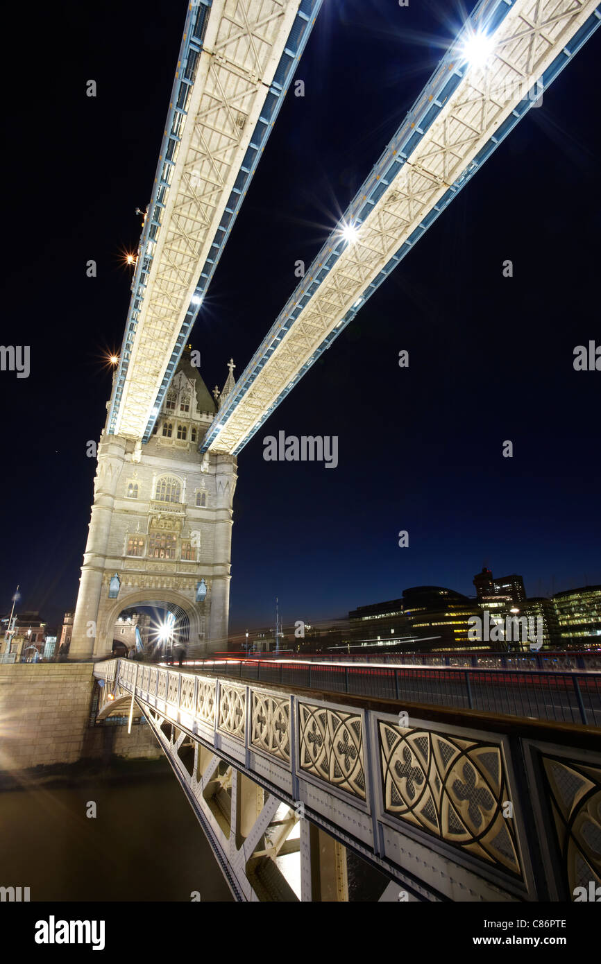 London Tower Bridge by night Stock Photo Alamy