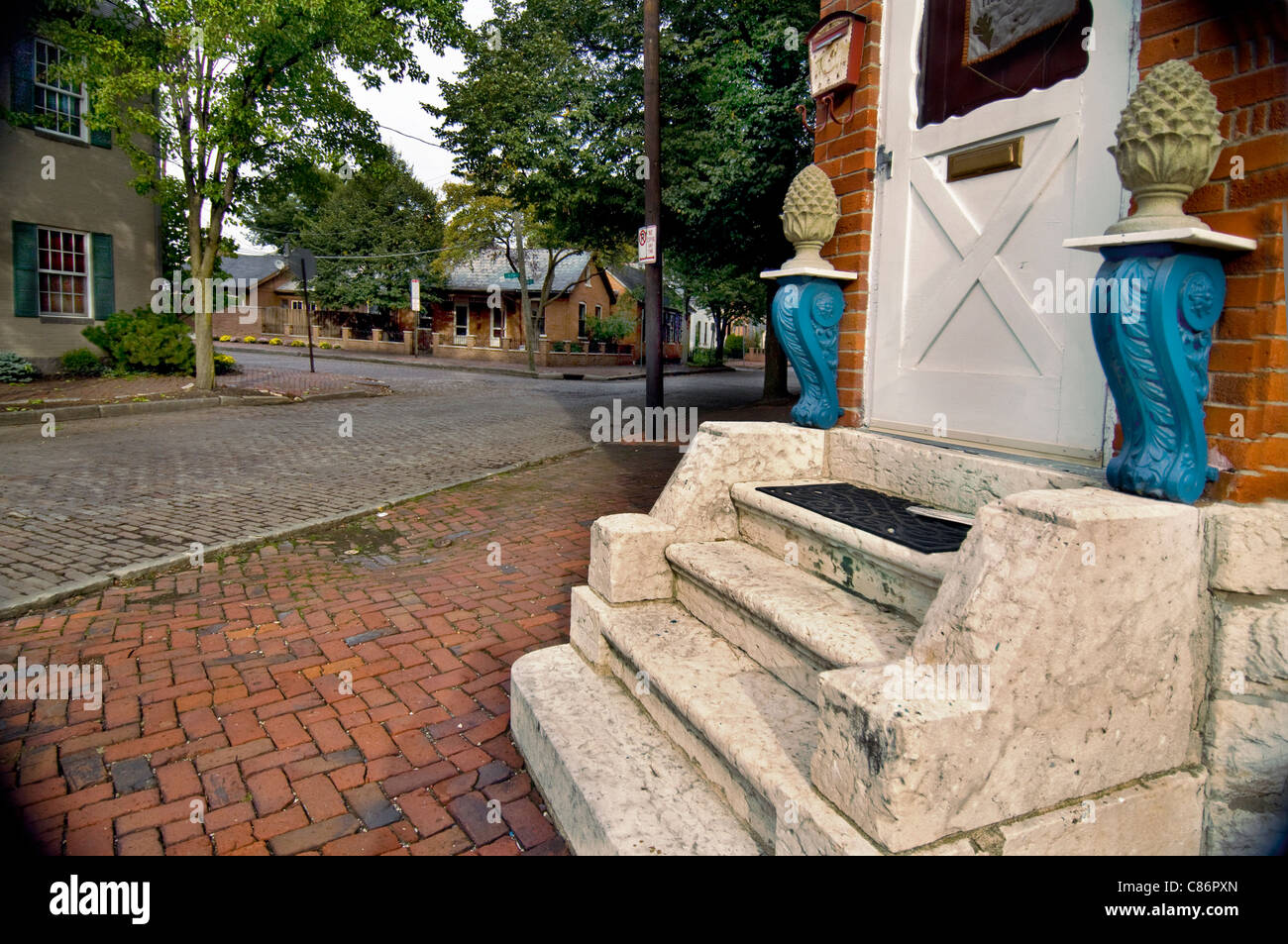 Historic homes in German Village area of Columbus, Ohio Stock Photo Alamy