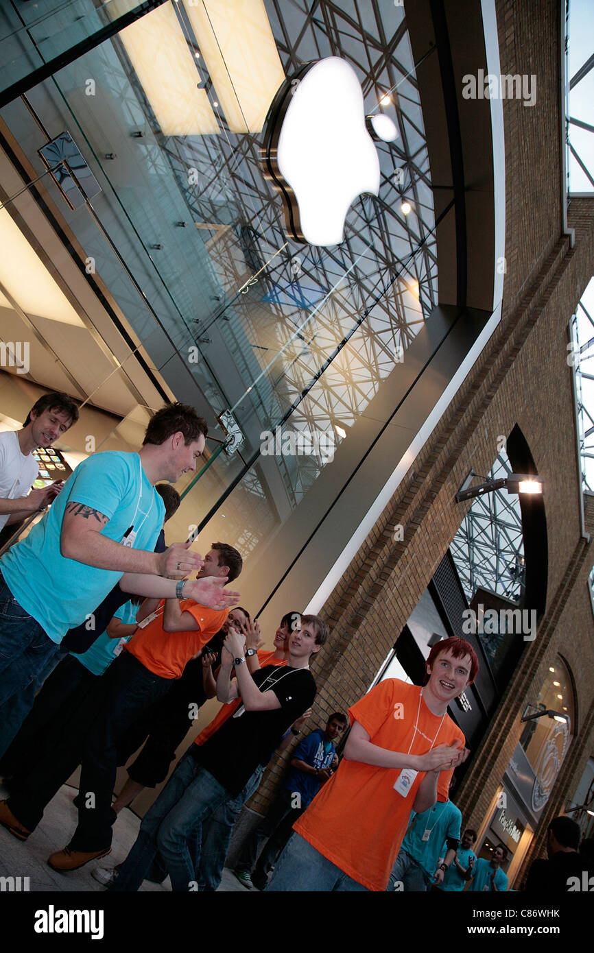 BELFAST, UNITED KINGDOM SEPTEMBER 20 Staff await the first customers