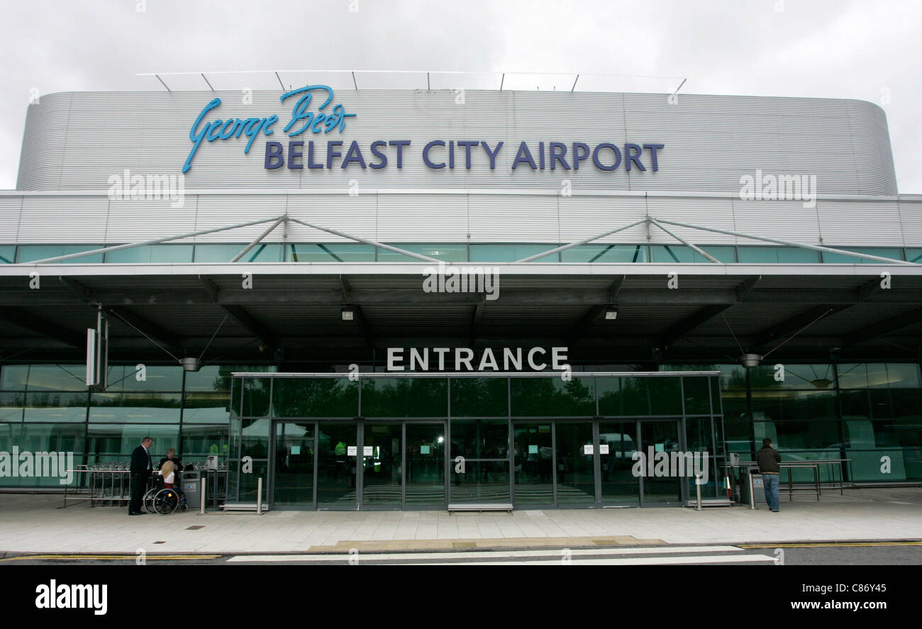 Belfast City Airports new logo at George Best airport renaming ceremony ...