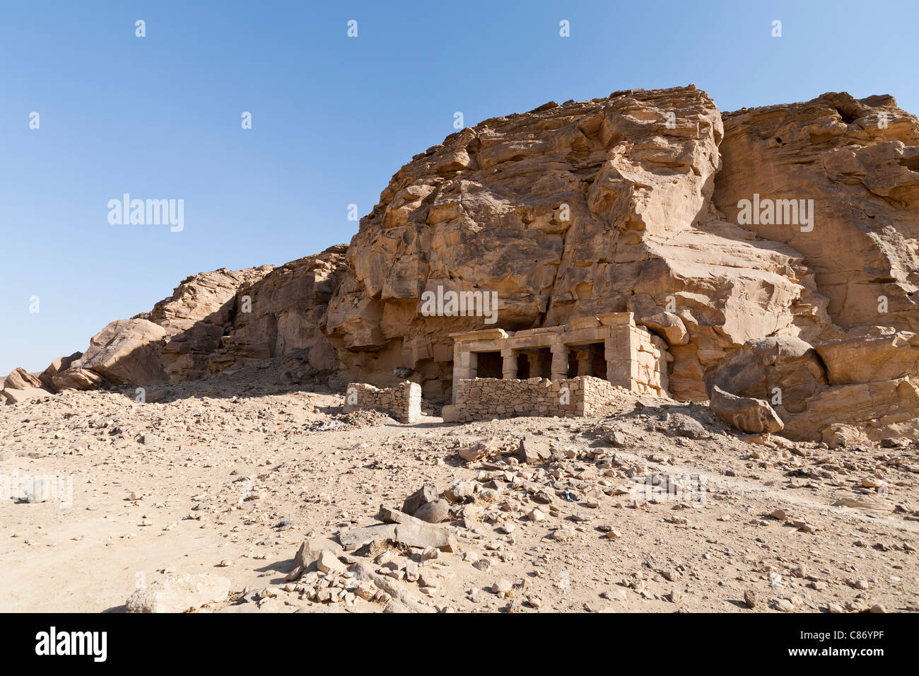 Kanais, Temple of King Seti 1 in the Wadi Abad in the Eastern Desert of Egypt Stock Photo